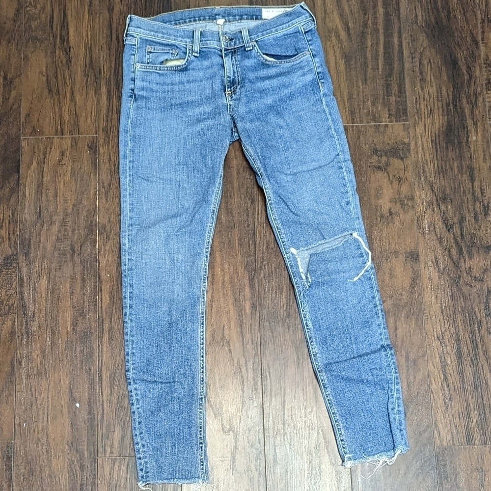 Rag & Bone Size 28 Skinny Jeans Light Wash Color Midland